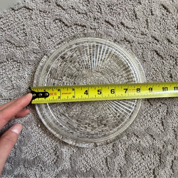 Clear Enamel Covered Cheese Board Dish with Serving Tray Monogram G Gift Party - Picture 5 of 7